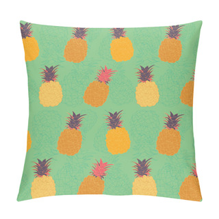 Personality  Vector Pineapple Seamless Pattern Pillow Covers