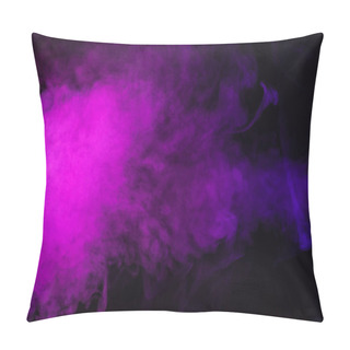 Personality  Mystical Pink Smoke On Black Background Pillow Covers