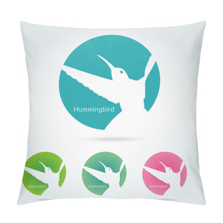 Personality  Hummingbird Icon Vector Illustration Pillow Covers
