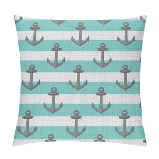 Personality  Seamless Vector Anchor Pattern Background Pillow Covers