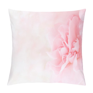 Personality  Pink Carnation Flowers Bouquet On Light Pink Background. Soft Filter. Pillow Covers