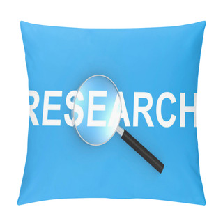 Personality  Research Word With Magnifying Glass, 3d Rendering Pillow Covers