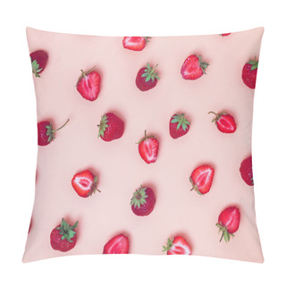 Personality  Strawberries Pattern On The Bright Background. Pillow Covers