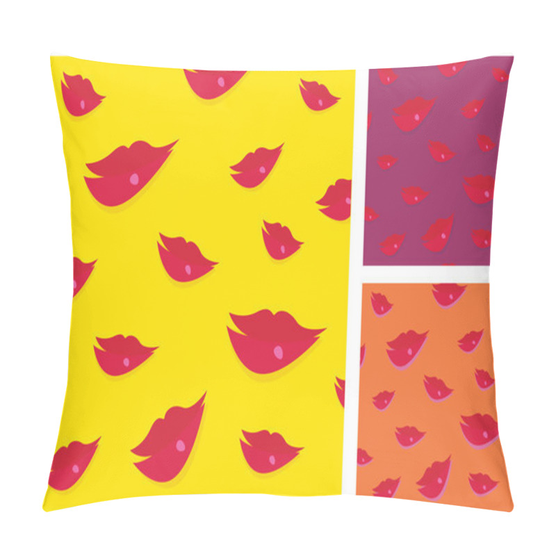Personality  Lips seamless vector background pillow covers