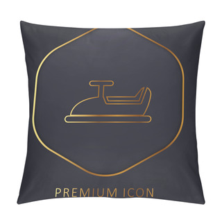 Personality  Baby Car Ride Golden Line Premium Logo Or Icon Pillow Covers