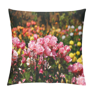 Personality  Garden Of Pink Roses Pillow Covers