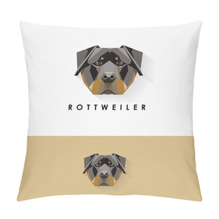 Personality  Rottweiler Dog Head Pillow Covers