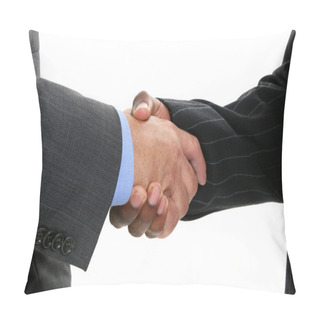 Personality  Close Up Businessmen Shaking Hands Pillow Covers