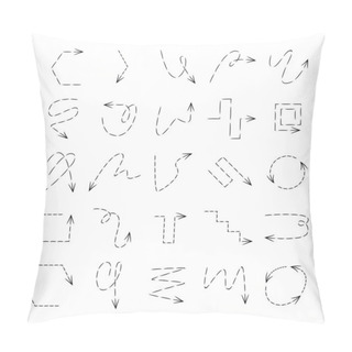 Personality  Dashed Line Arrow Icons Pillow Covers