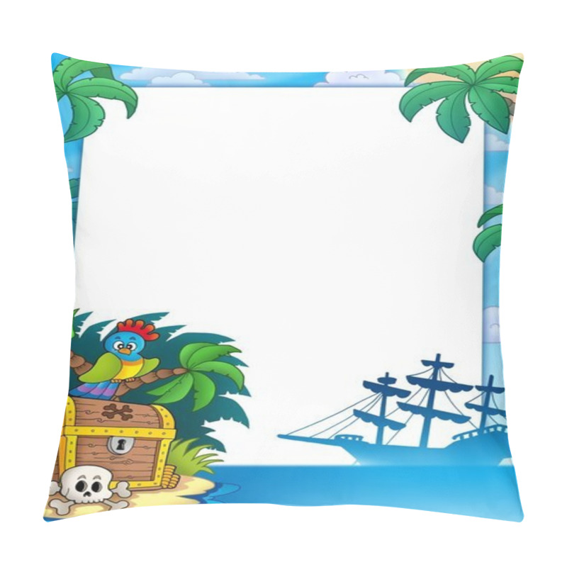 Personality  Pirate frame with treasure island pillow covers