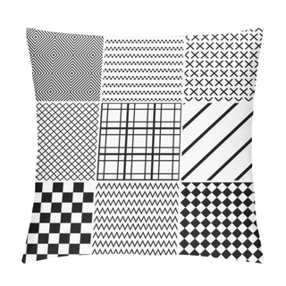 Personality Set Of 9 Abstract Geometric Patterns. Pillow Covers