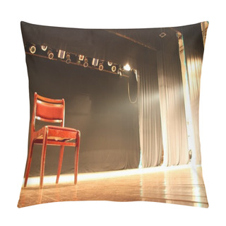 Personality  Chair On Empty Theatre Stage Pillow Covers