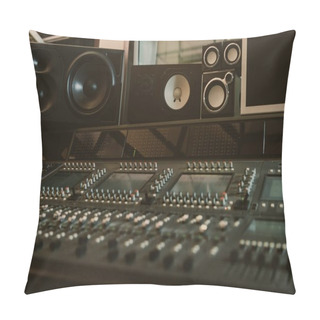 Personality  Analog Graphic Equalizer At Recording Studio Pillow Covers