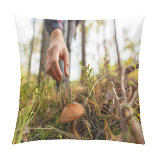 Personality  Picking Mushrooms In The Woods Pillow Covers