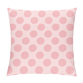 Personality  Seamless Vector Pastel Pattern With Dark Pink Polka Dots On A Sweet Baby Pink Background. Pillow Covers