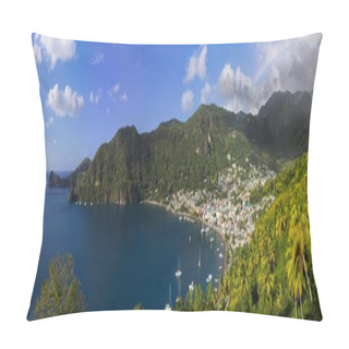 Personality  View Of The Coast Of Saint Lucia, Windward Islands, Lesser Antilles, Central America Pillow Covers