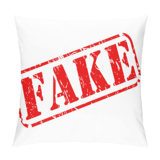Personality  Fake Red Stamp Text Pillow Covers