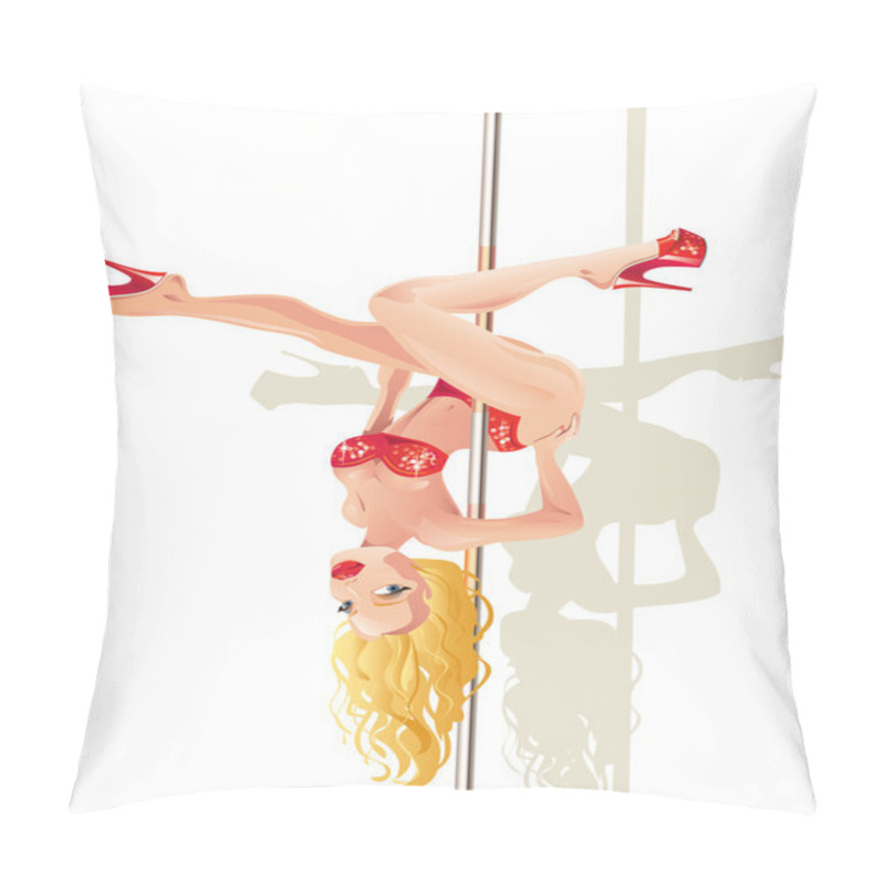 Personality  Pole dancer upside down pillow covers