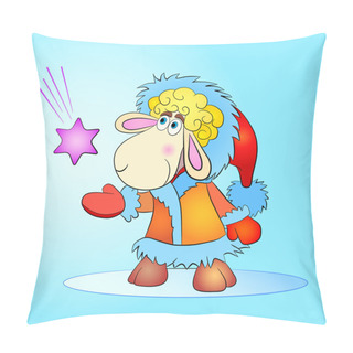 Personality  Cartoon New Year Sheep Pillow Covers