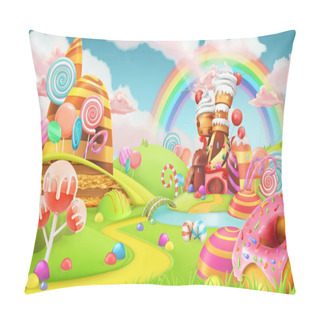 Personality  Sweet Candy Land Pillow Covers