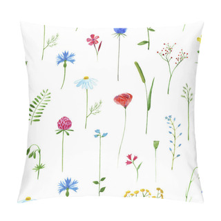 Personality  Floral Seamless Pattern With Meadow Flowers. Pillow Covers