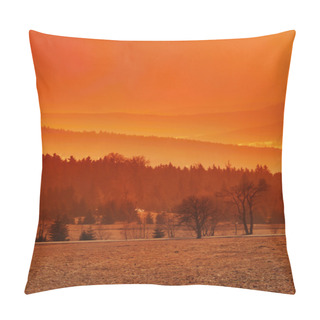 Personality  Orange Landscape Pillow Covers