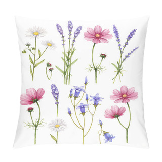Personality  Wild Flowers Collection. Watercolor Illustrations Pillow Covers