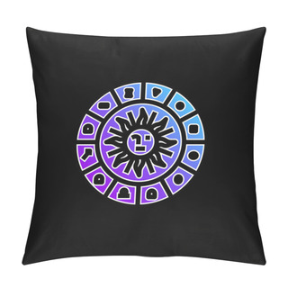 Personality  Astrology Blue Gradient Vector Icon Pillow Covers