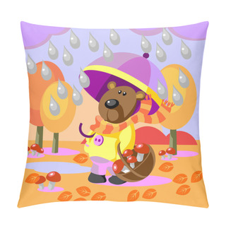 Personality  Bear Walking Color 18 Pillow Covers