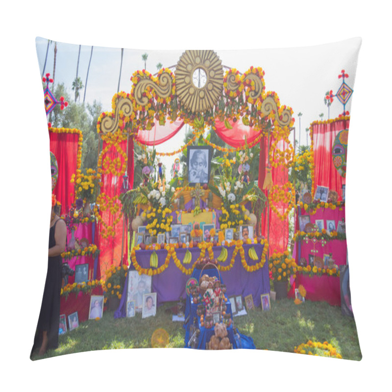 Personality  Traditional Mexican altar installation. pillow covers
