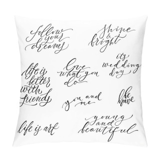 Personality  Huge Hand Drawn Lettering Set.  Pillow Covers