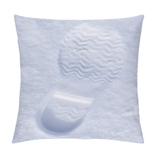 Personality  Boot Print In The Snow Pillow Covers