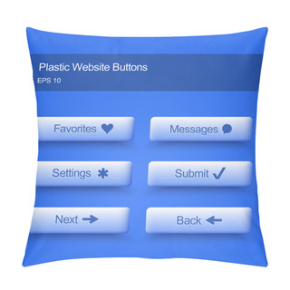 Personality  Plastic Website Buttons. Vector Illustration.  Pillow Covers
