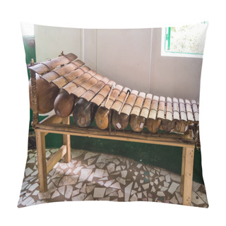 Personality  Balafon, Ethnic, Musical, Instrument, Movement, Frontal View, Close Up. Traditional African Marimba Music Inside. World Art Of Multicultural Globalism. Gambia Pillow Covers