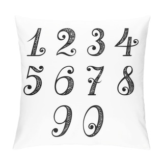 Personality  Set Of Vintage Numbers Pillow Covers