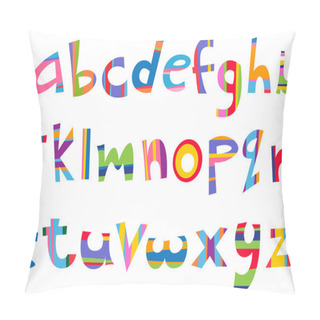 Personality  Lower Case Fun Alphabet Pillow Covers
