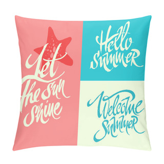 Personality  Summer Lettering Set Backgrounds Pillow Covers