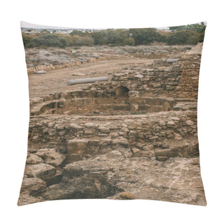 Personality  Ruins Of Old Archaeological Park In Paphos Pillow Covers