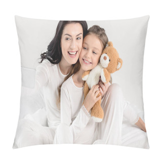 Personality  Mother And Daughter Taking Selfie  Pillow Covers