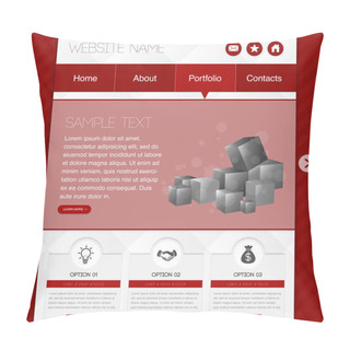 Personality  Web Site Design Template, Vector. Pillow Covers