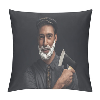 Personality  Man Shaving With Axe Pillow Covers