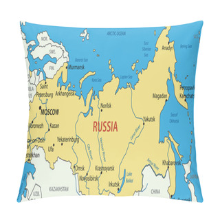 Personality  Russia - Vector Map Pillow Covers