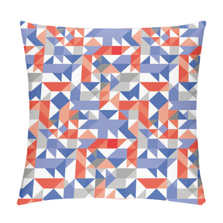 Personality  Bright Seamless Pattern With Geometric Figures, Colorful Mosaic Pillow Covers