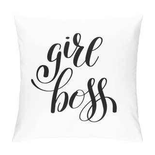 Personality  Girl Boss Handwritten Positive Inspirational Quote Brush Typogra Pillow Covers