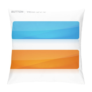 Personality  Button Template Web Blue And Orange Pillow Covers
