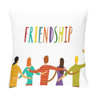 Personality  Happy Friends Together Pillow Covers