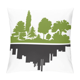 Personality  City And Forest Pillow Covers