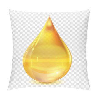 Personality  Realistic 3d Detailed Gloss Oil Drop. Vector Pillow Covers