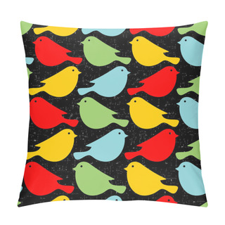 Personality  Colorful Birds Seamless Patterns. Pillow Covers