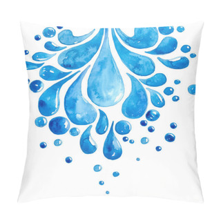 Personality  Watercolor Drops Of Water Pillow Covers